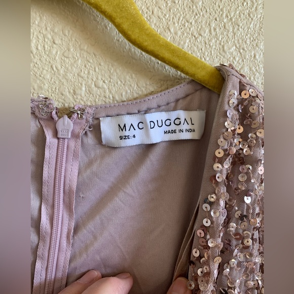 Mac Duggal SEQUINED BUTTERFLY SLEEVE HIGH LOW GOWN 93681 NWT (4)🌴 - Picture 5 of 13